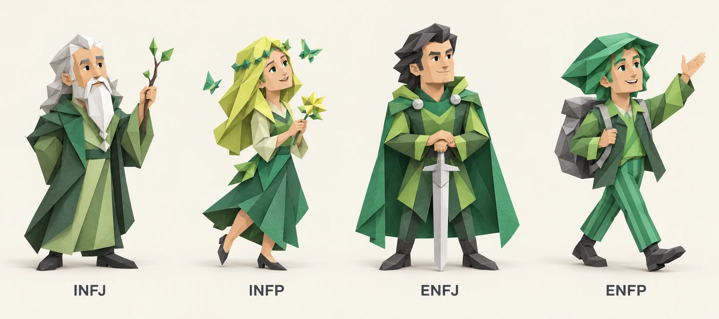Diplomats: INFJ / INFP / ENFJ / ENFP