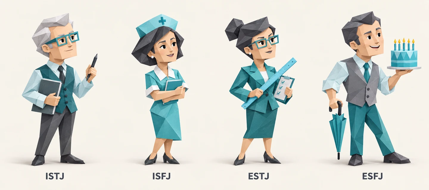 Sentinels: ISTJ / ISFJ / ESTJ / ESFJ